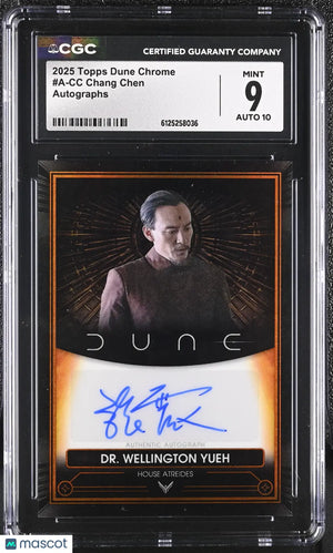 2025 Topps Dune Chrome Chang Chen #A-CC Autographs CGC 9 Auto 10 