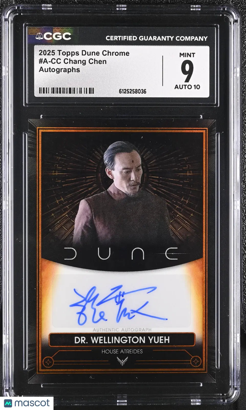 2025 Topps Dune Chrome Chang Chen #A-CC Autographs CGC 9 Auto 10 