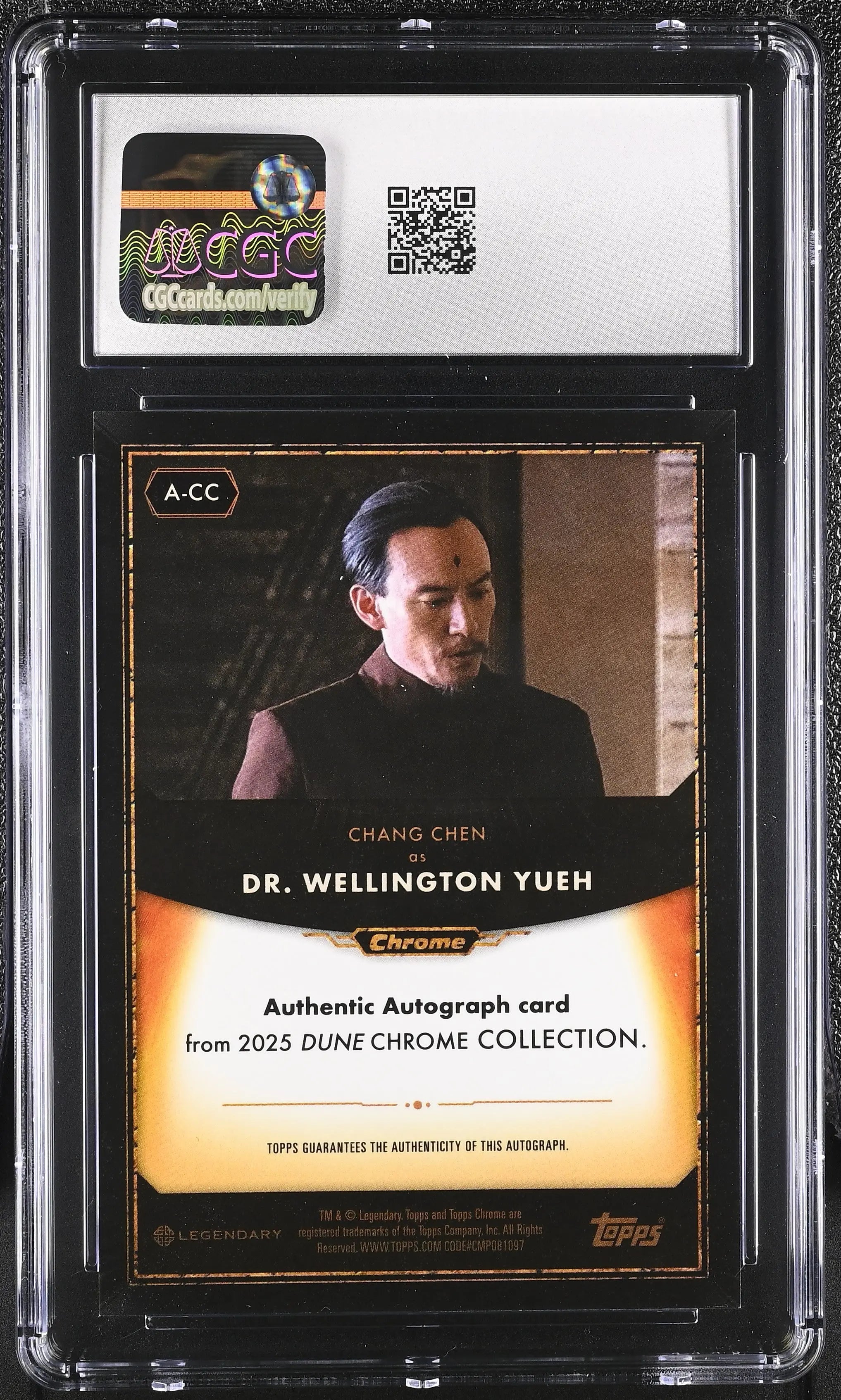 2025 Topps Dune Chrome Chang Chen #A-CC Autographs CGC 9 Auto 10 