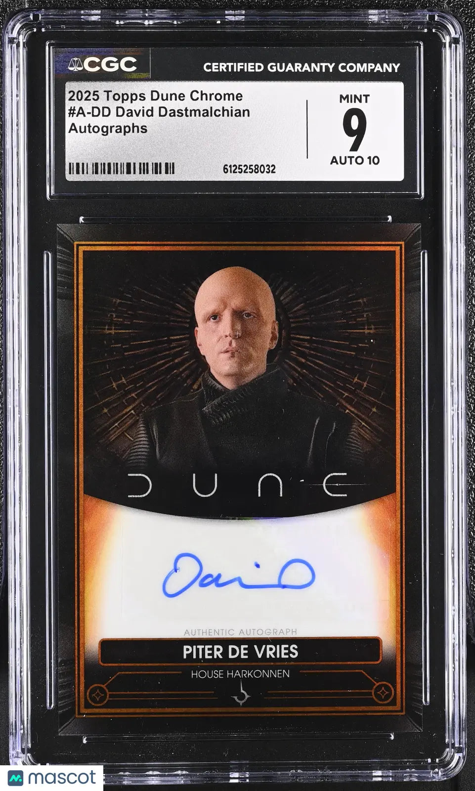 2025 Topps Dune Chrome David Dastmalchian  Autographs CGC 9 Auto 10 