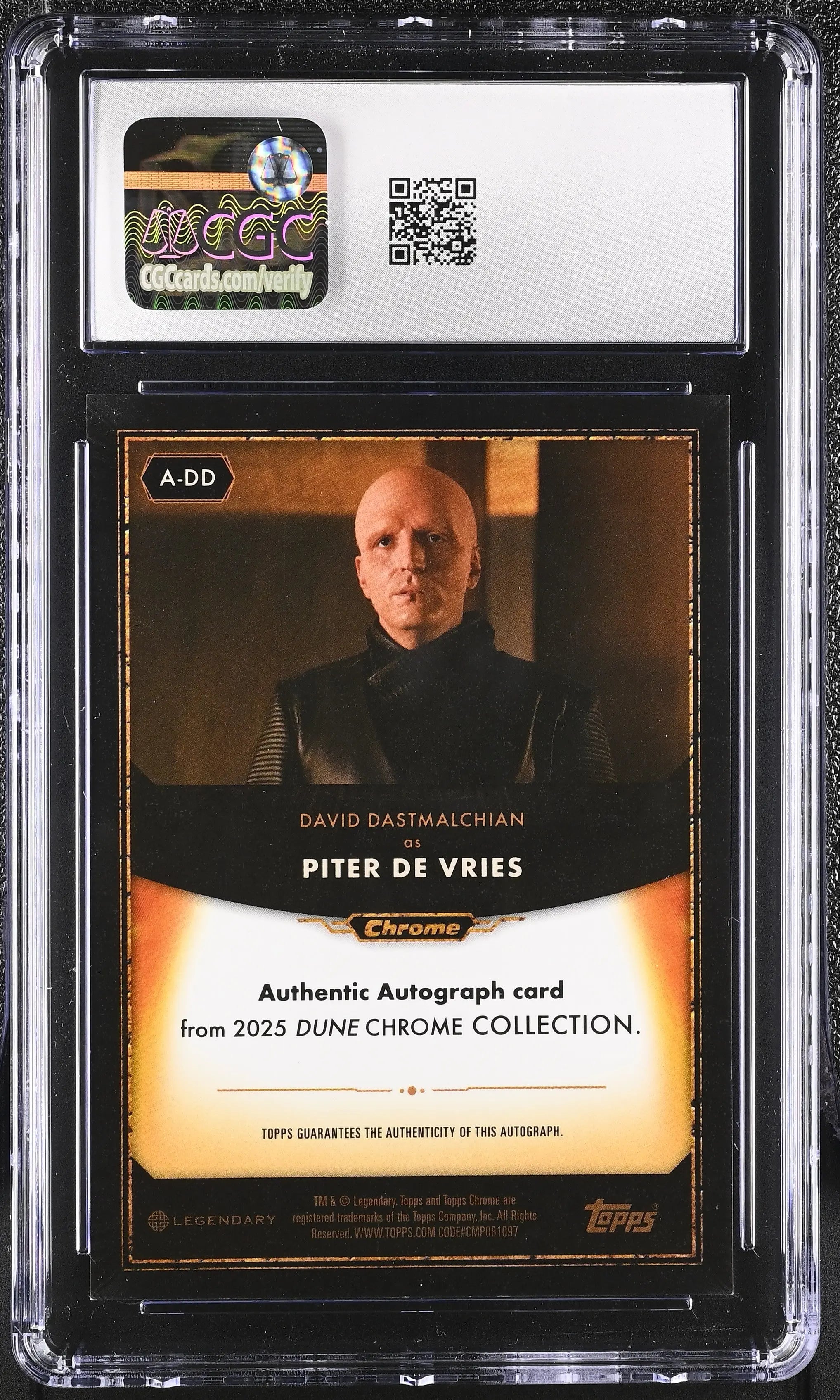 2025 Topps Dune Chrome David Dastmalchian  Autographs CGC 9 Auto 10 