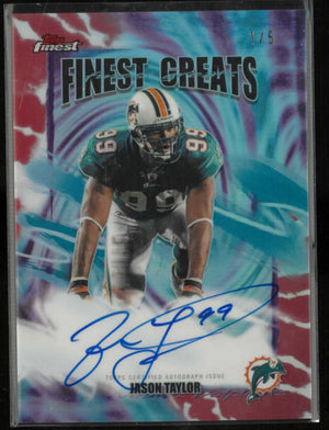 2025 Topps Finest Greats Autograph Jason Taylor Auto Red /5 