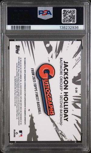 2025 Topps Finest Gustographs Auto Jackson Holliday PSA 10 /25 