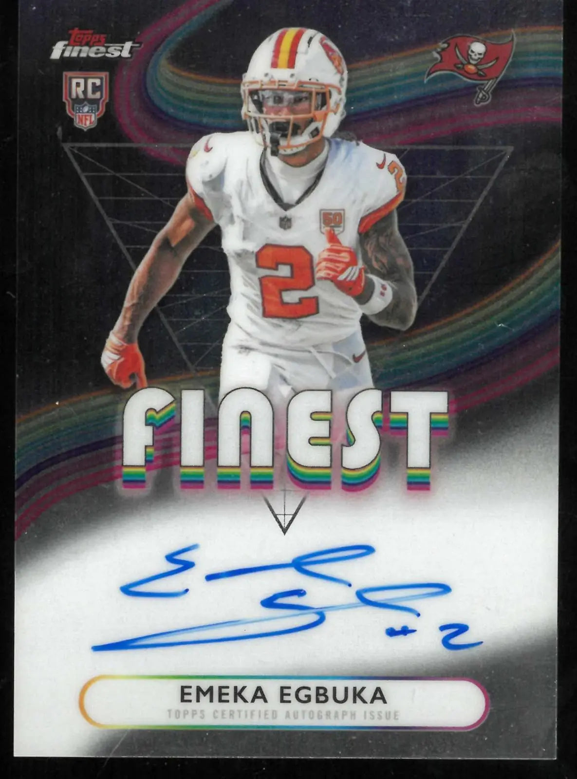 2025 Topps Finest Rookie Autograph Emeka Egbuka Auto RC 