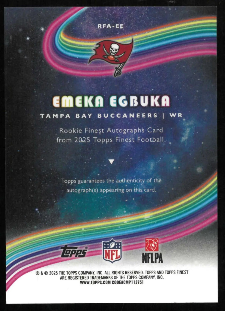 2025 Topps Finest Rookie Autograph Emeka Egbuka Auto RC 