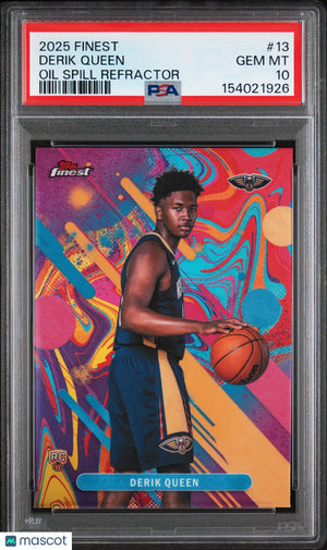 2025 Topps Finest Rookie Derik Queen Oil Spill Refractor RC PSA 10 