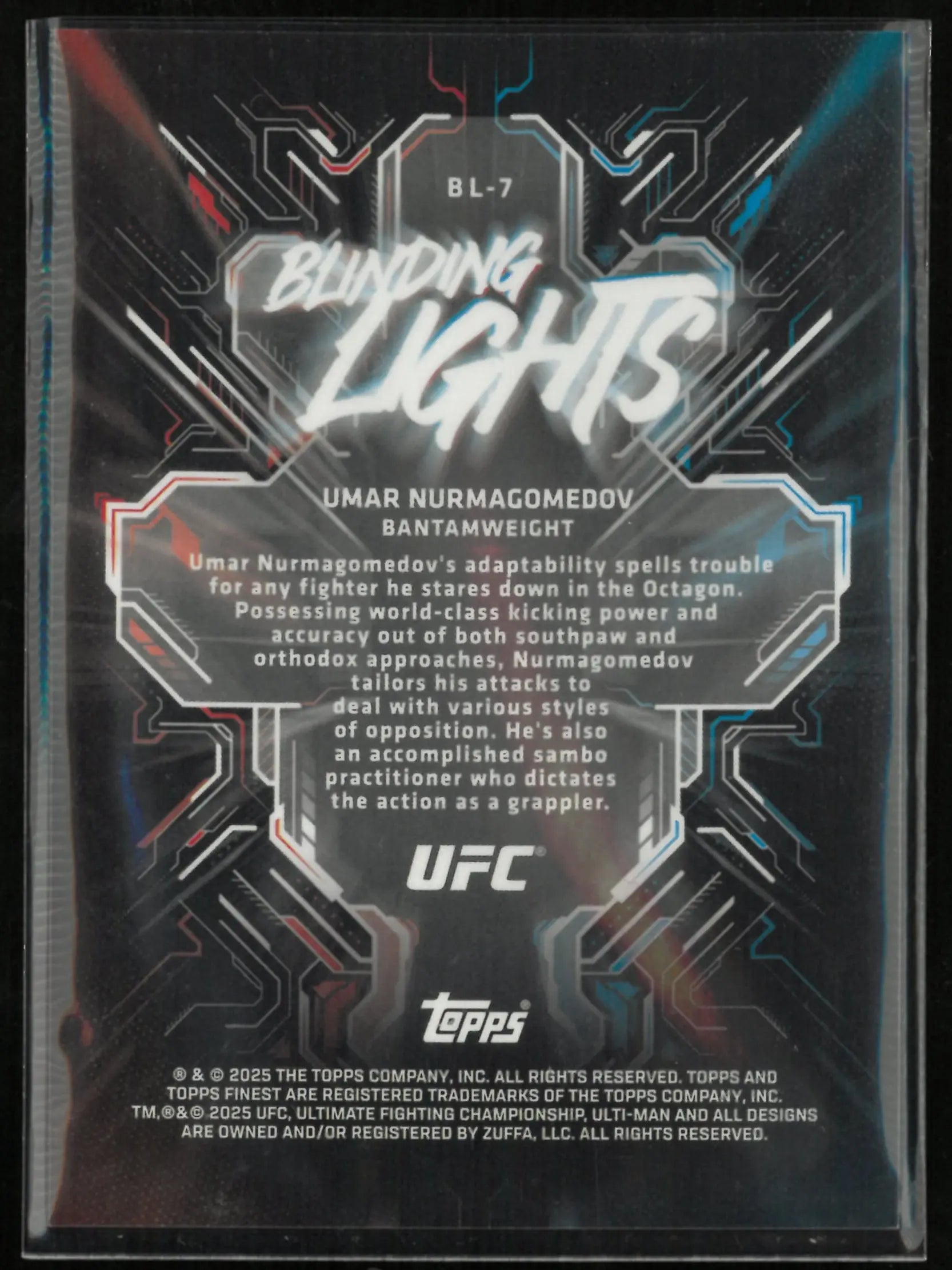 2025 Topps Finest UFC Blinding Lights Umar Nurmagomedov 