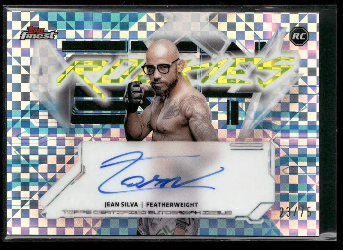 2025 Topps Finest UFC Checkerboard Rookie Auto Jean Silva /75 