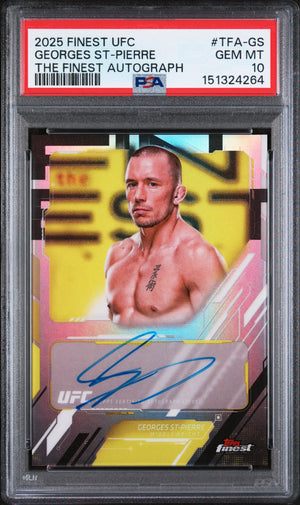 2025 Topps Finest UFC The Finest Auto Georges ST-Pierre #TFA-GS PSA 10 