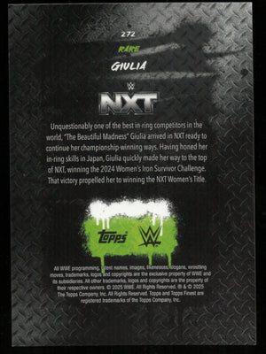2025 Topps Finest WWE Rare Giulia NXT /20 