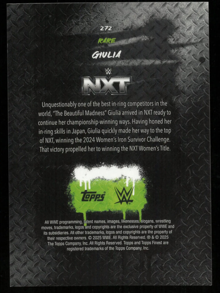 2025 Topps Finest WWE Rare Giulia NXT /20 