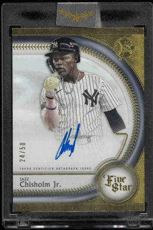2025 Topps Five Star Auto Jazz Chrisholm Jr /50 
