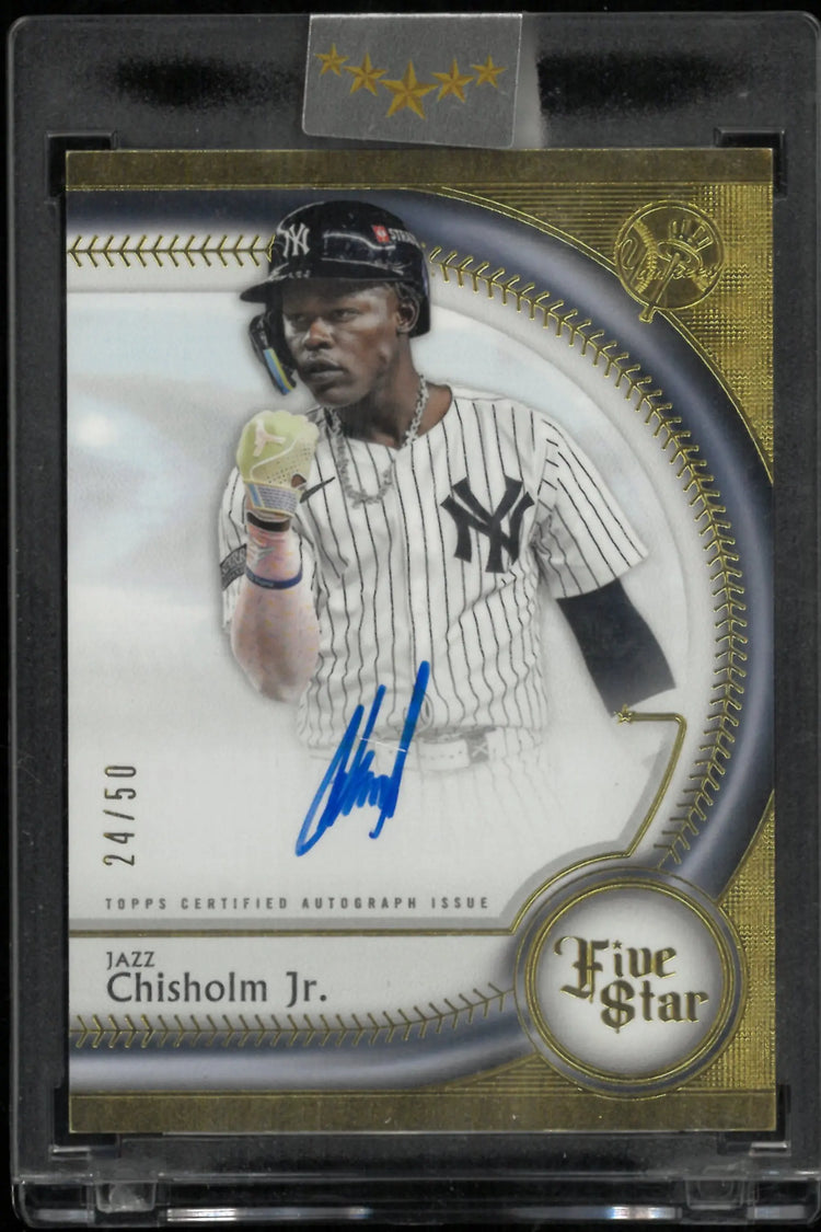 2025 Topps Five Star Auto Jazz Chrisholm Jr /50 