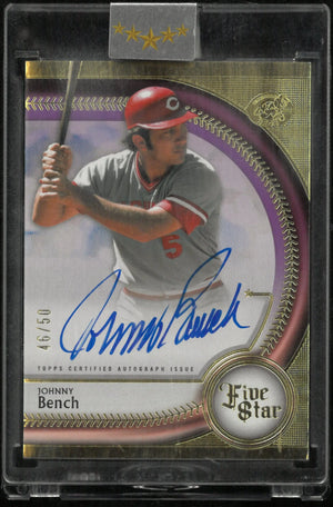2025 Topps Five Star Auto Johnny Bench /50 