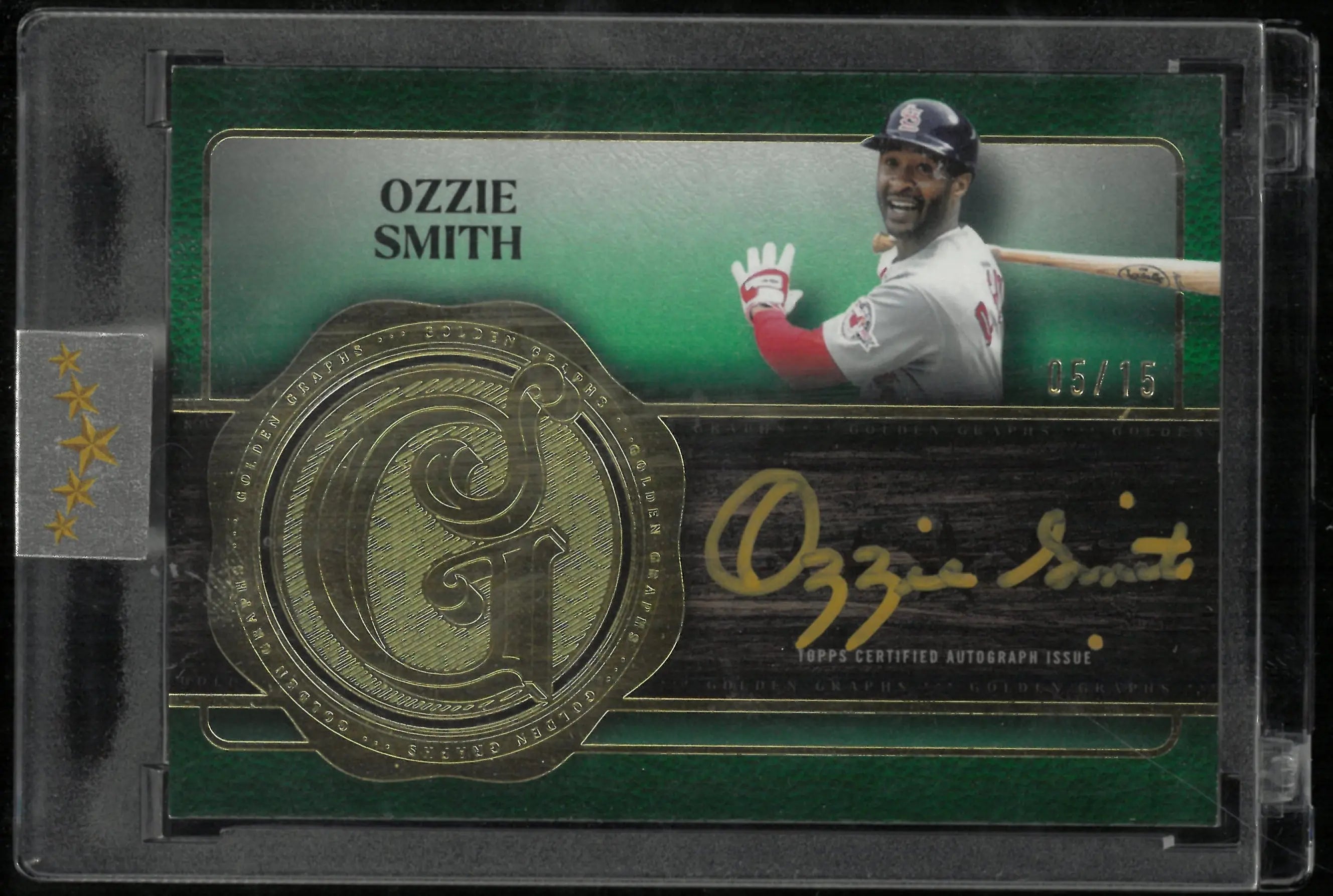 2025 Topps Five Star Golden Graphs Auto Ozzie Smith /15 