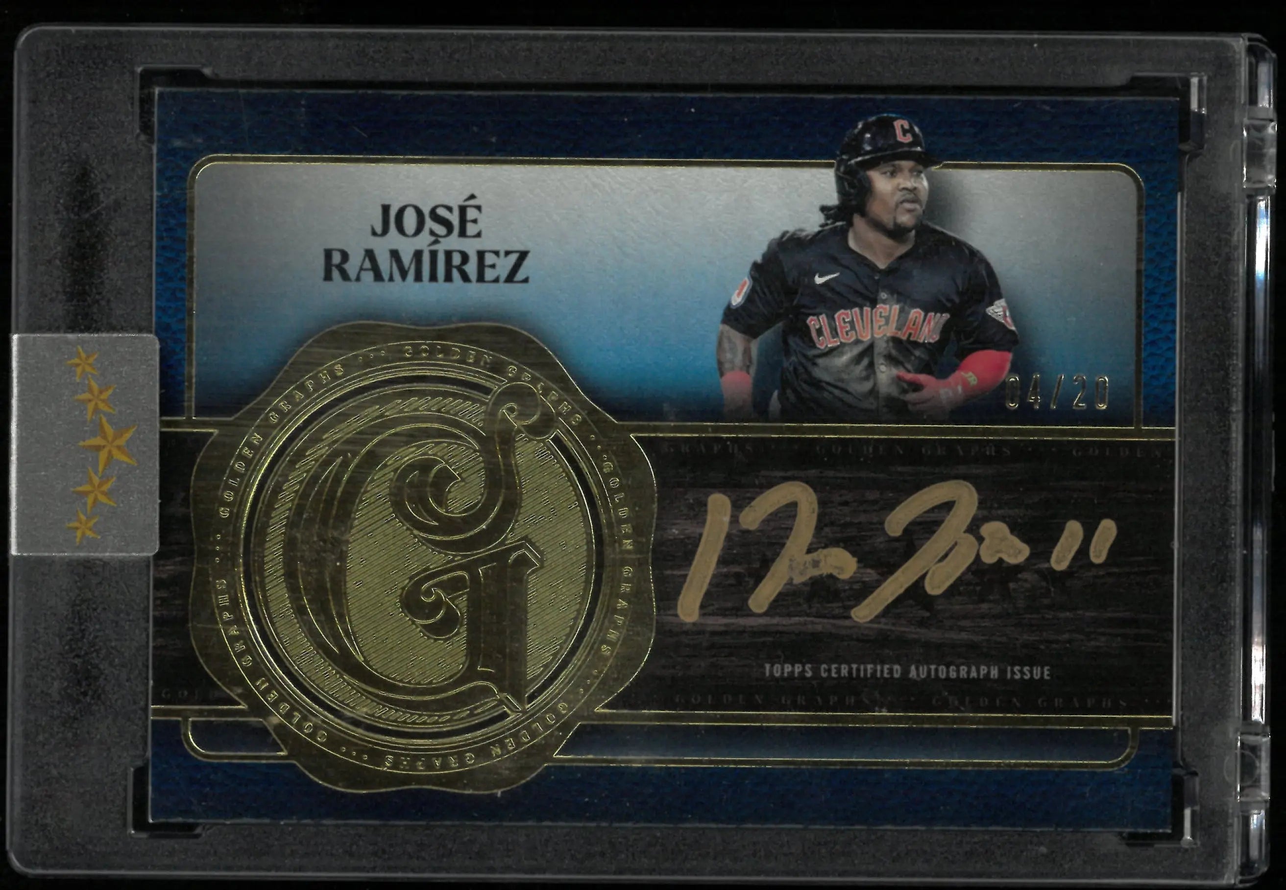 2025 Topps Five Star Golden Graphs Autograph Jose Ramirez Auto /20 