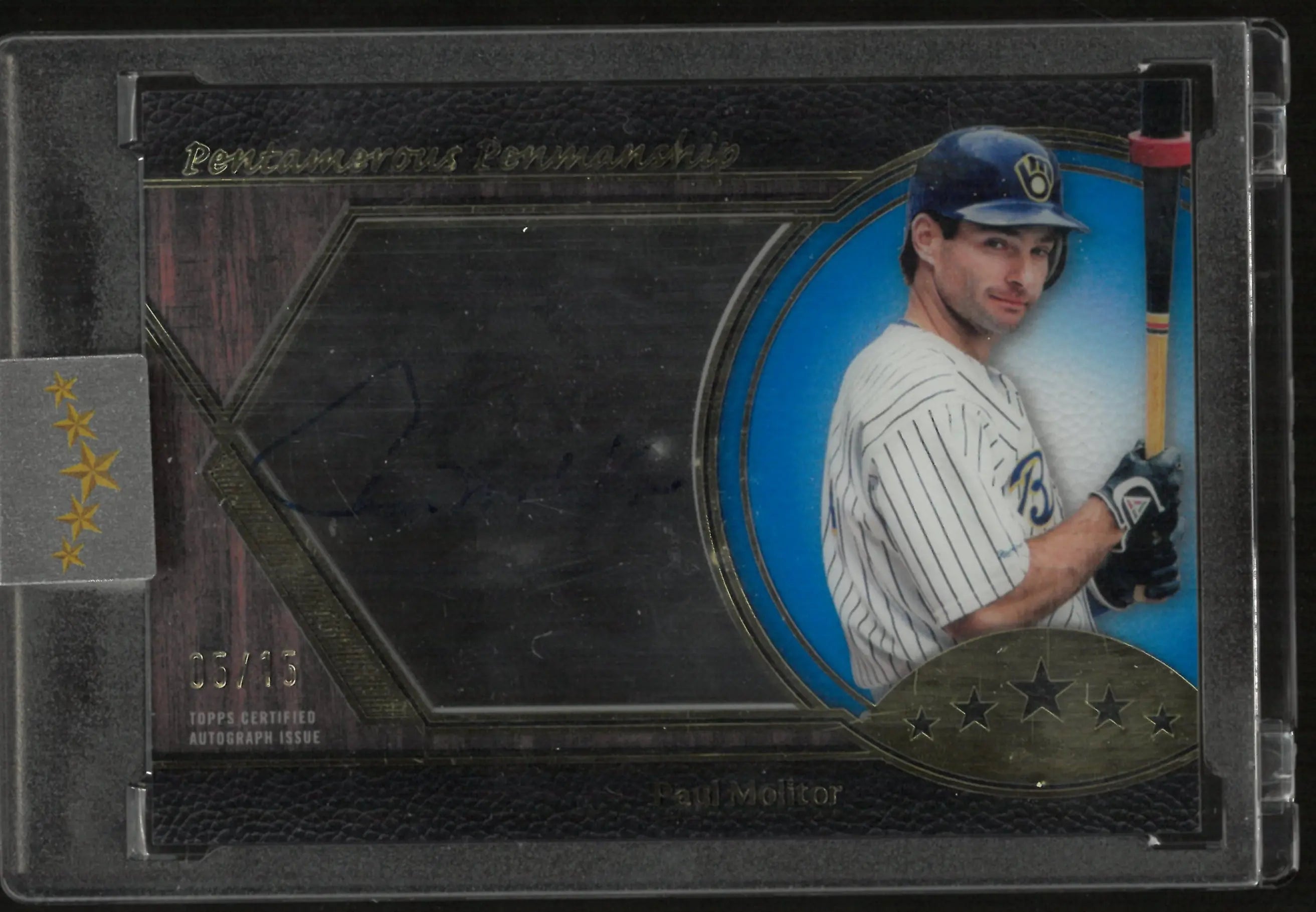2025 Topps Five Star Pentamerous Penmanship Paul Molitor Autograph Auto /15 