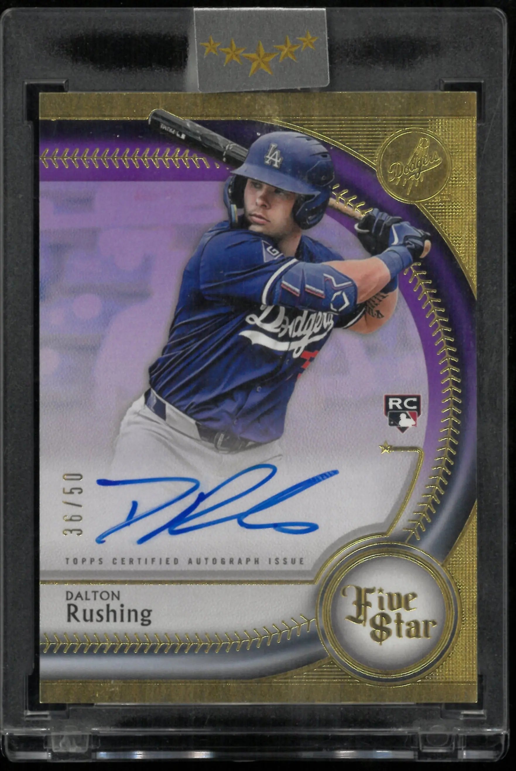2025 Topps Five Star Rookie Auto Dalton Rushing /50 