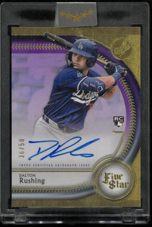 2025 Topps Five Star Rookie Auto Dalton Rushing /50 