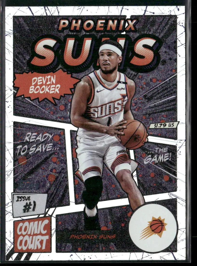 2025 Topps Flagship Basketball Comic Court Devin Booker 