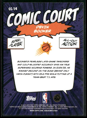 2025 Topps Flagship Basketball Comic Court Devin Booker 