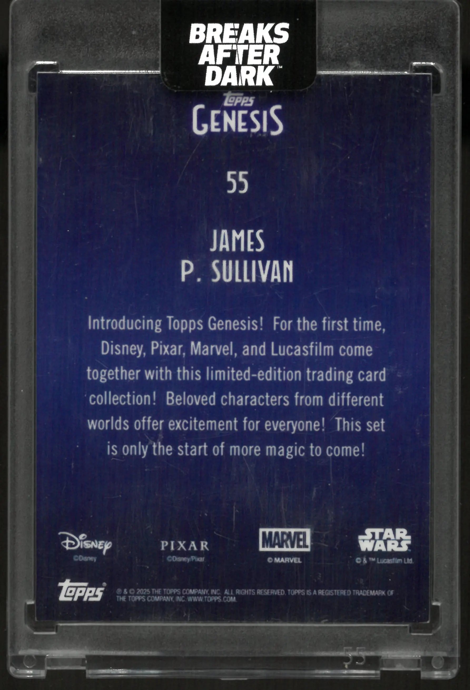 2025 Topps Genesis Pixar Orange James P. Sullivan /25 