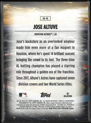 2025 Topps Home Field Advantage Jose Altuve 