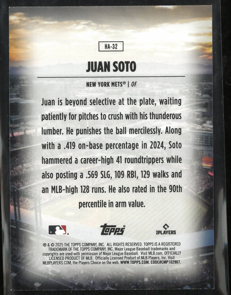 2025 Topps Home Field Advantage Juan Soto 
