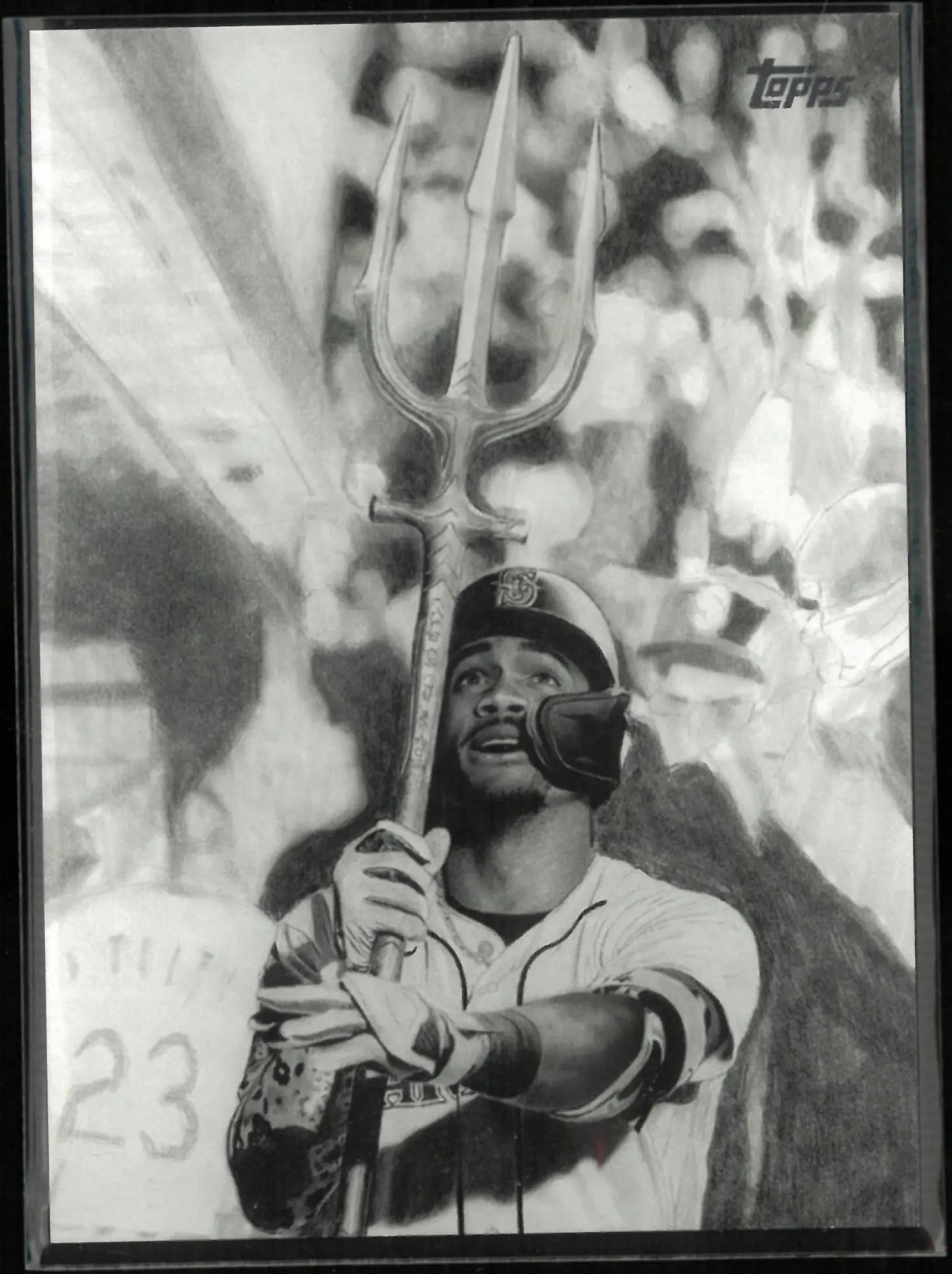2025 Topps Julio Rodriguez Artwork by Keegan Hall 
