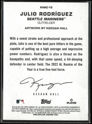 2025 Topps Julio Rodriguez Artwork by Keegan Hall 