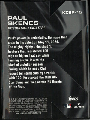 2025 Topps K Zone Paul Skenes 