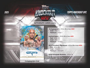 2025 Topps Knockout UFC Hobby Box 