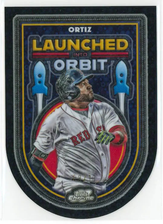 2025 Topps Launched Into Orbit David Ortiz Black Spckled /10 