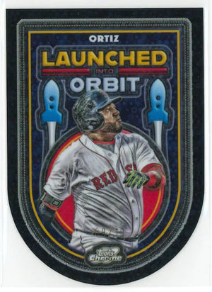 2025 Topps Launched Into Orbit David Ortiz Black Spckled /10 