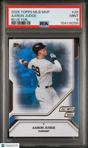 2025 Topps MLB MVP Collection Aaron Judge Blue Foil /35 PSA 9 