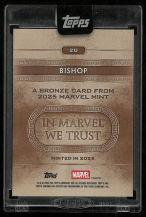 2025 Topps Marvel Mint Bronze Refractor Bishop /100 