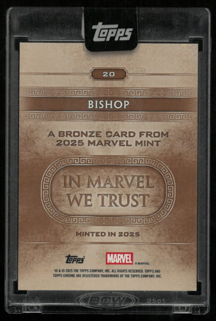 2025 Topps Marvel Mint Bronze Refractor Bishop /100 