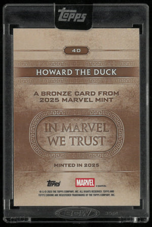 2025 Topps Marvel Mint Bronze Refractor Howard The Duck /100 