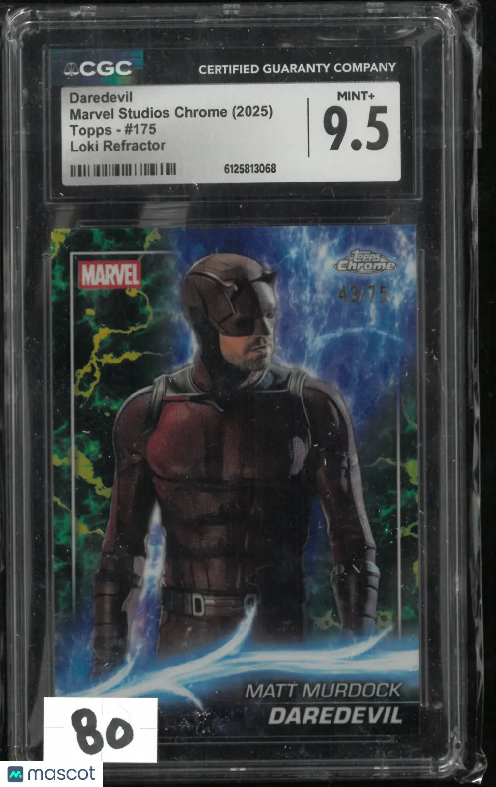 2025 Topps Marvel Studios Chrome Daredevil 43/75 #175 CGC 9.5 