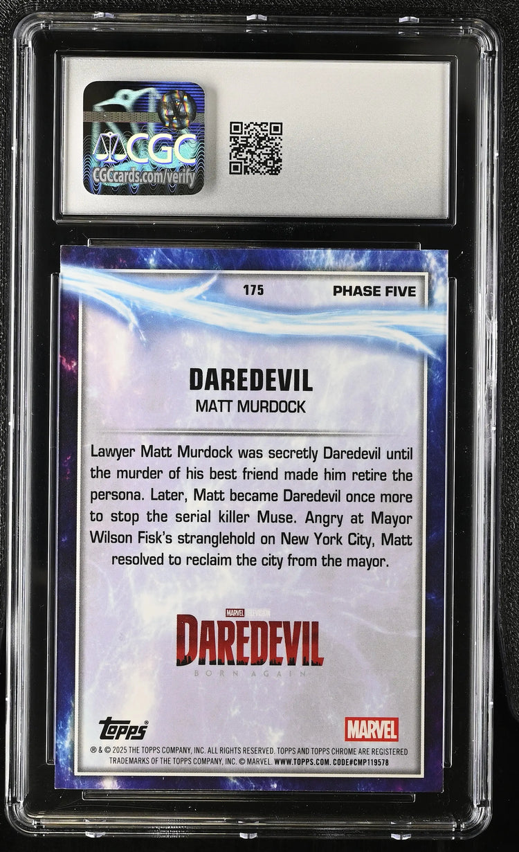2025 Topps Marvel Studios Chrome Daredevil 43/75 #175 CGC 9.5 