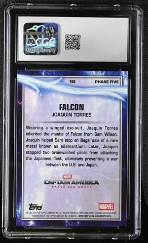 2025 Topps Marvel Studios Chrome Falcon 35/49 #168 CGC 10 