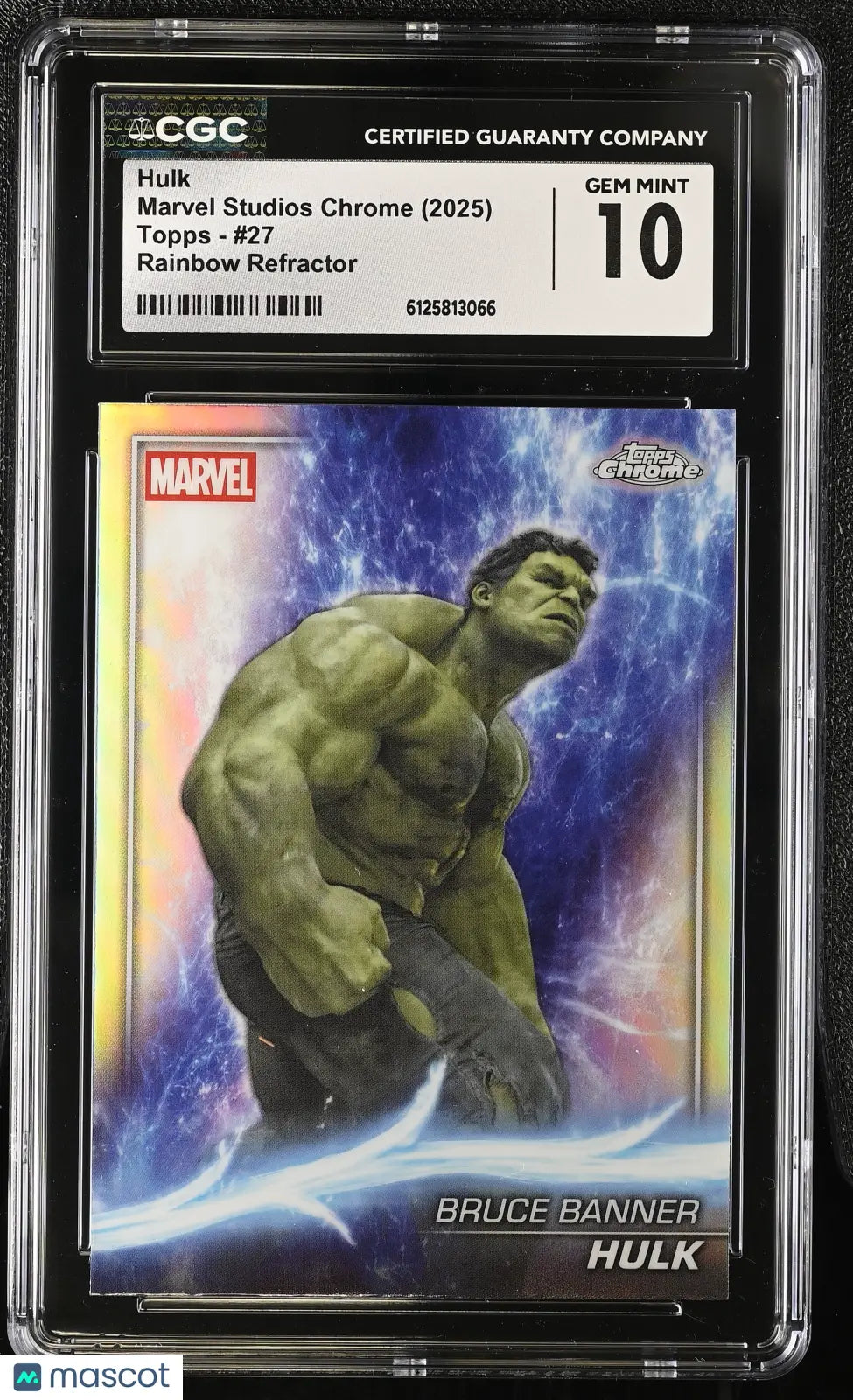 2025 Topps Marvel Studios Chrome Hulk #27 CGC 10 