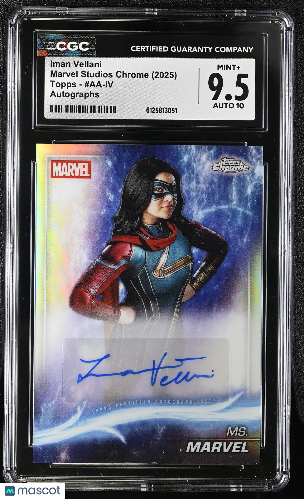 2025 Topps Marvel Studios Chrome Iman Vellani #AA-IV CGC 9.5 