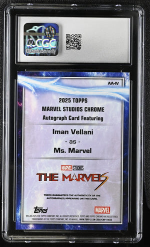 2025 Topps Marvel Studios Chrome Iman Vellani #AA-IV CGC 9.5 