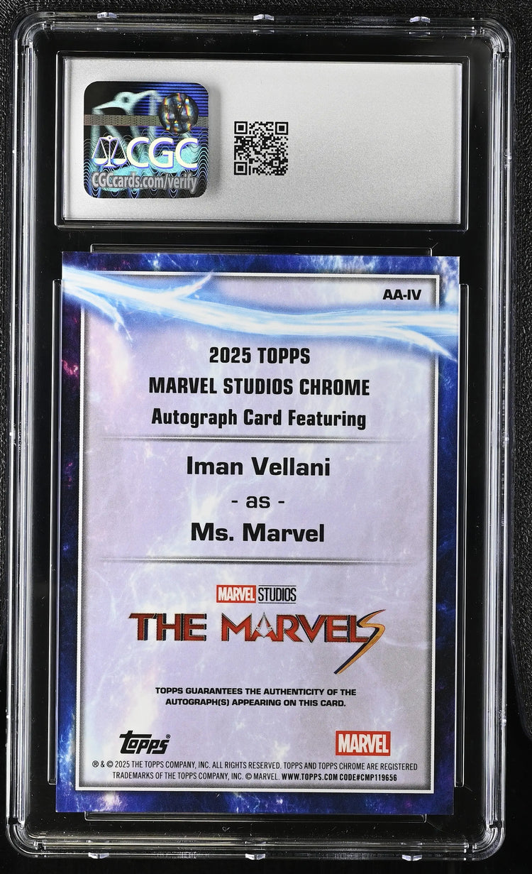 2025 Topps Marvel Studios Chrome Iman Vellani #AA-IV CGC 9.5 