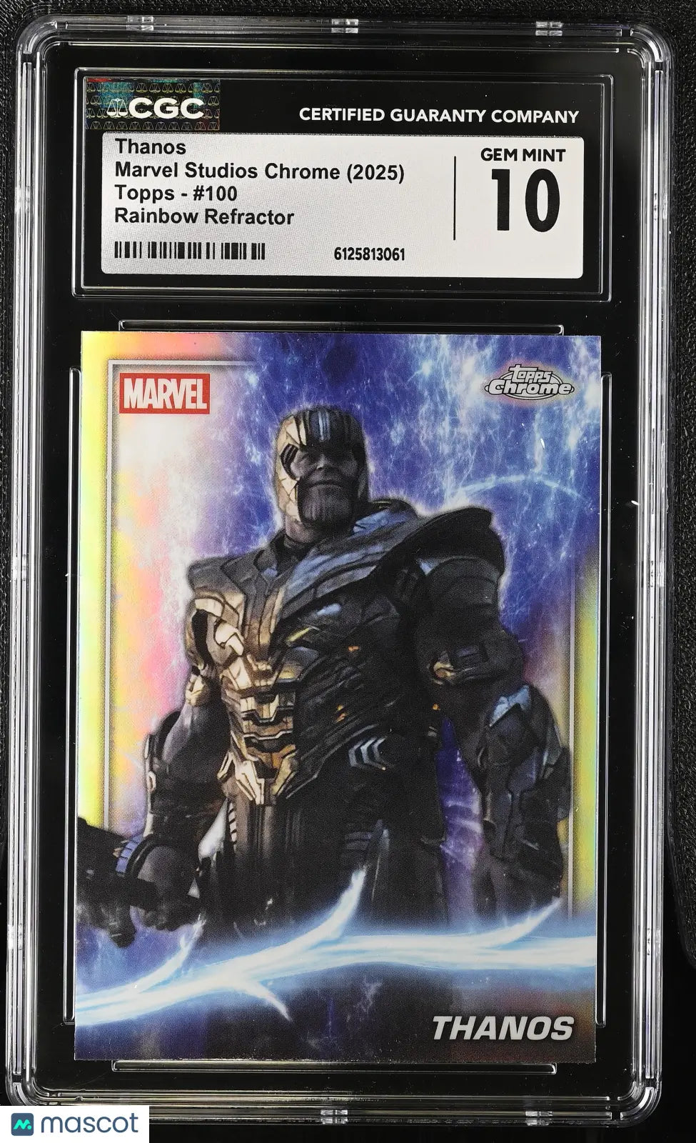 2025 Topps Marvel Studios Chrome Thanos #100 CGC 10 