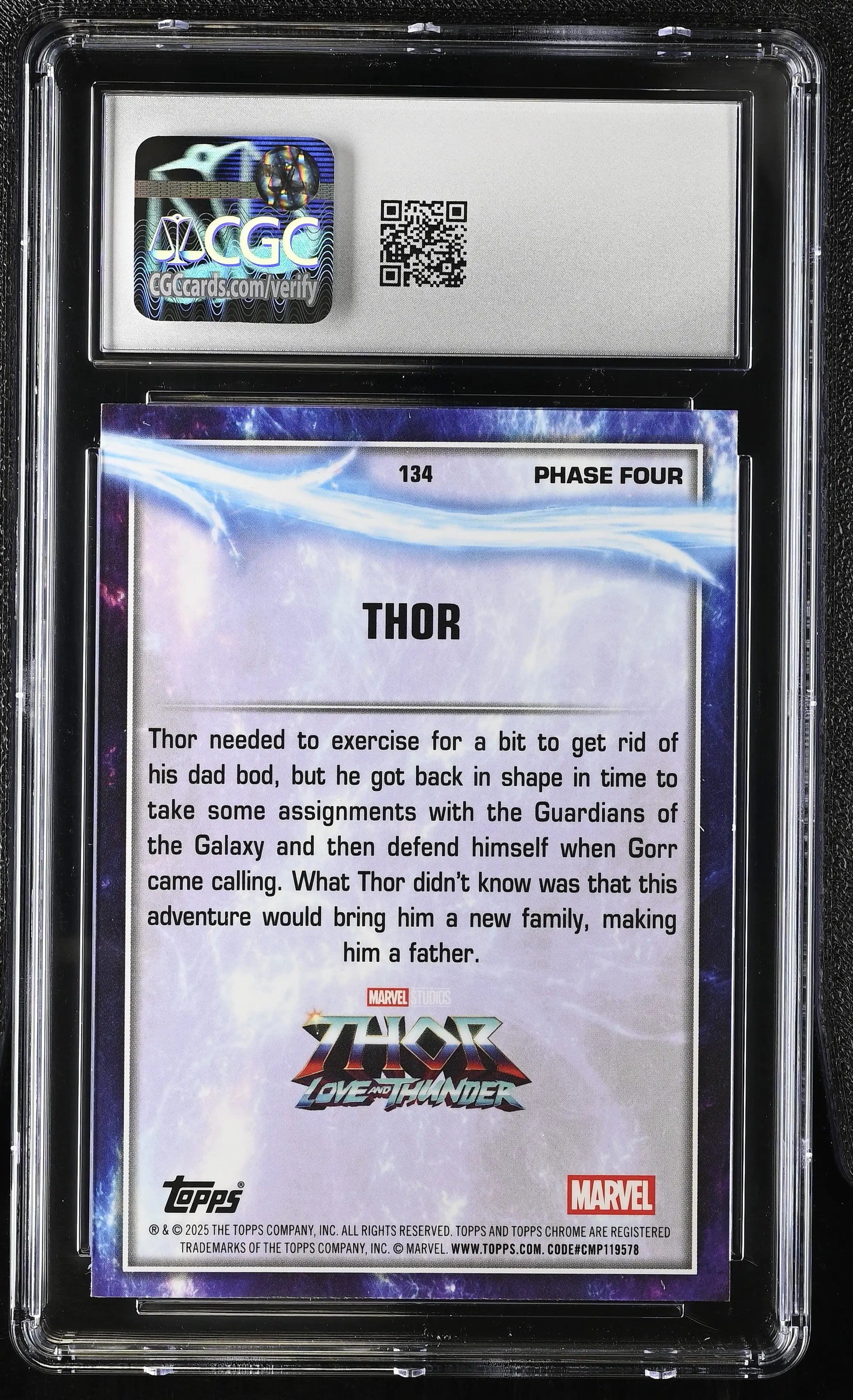 2025 Topps Marvel Studios Chrome Thor #134 CGC 10 