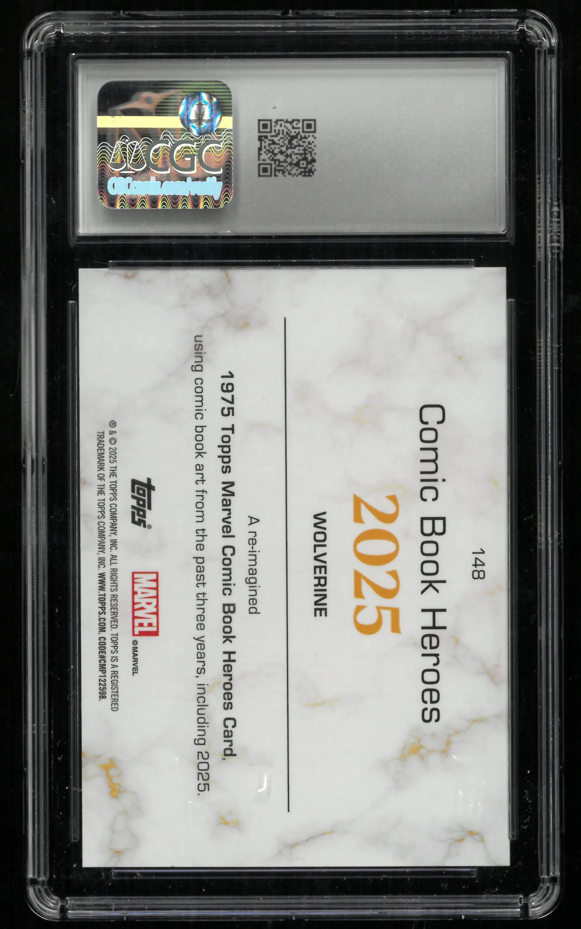 2025 Topps Marvel Wolverine Comic Book Heroes Electrum Ref /99 CGC 10 