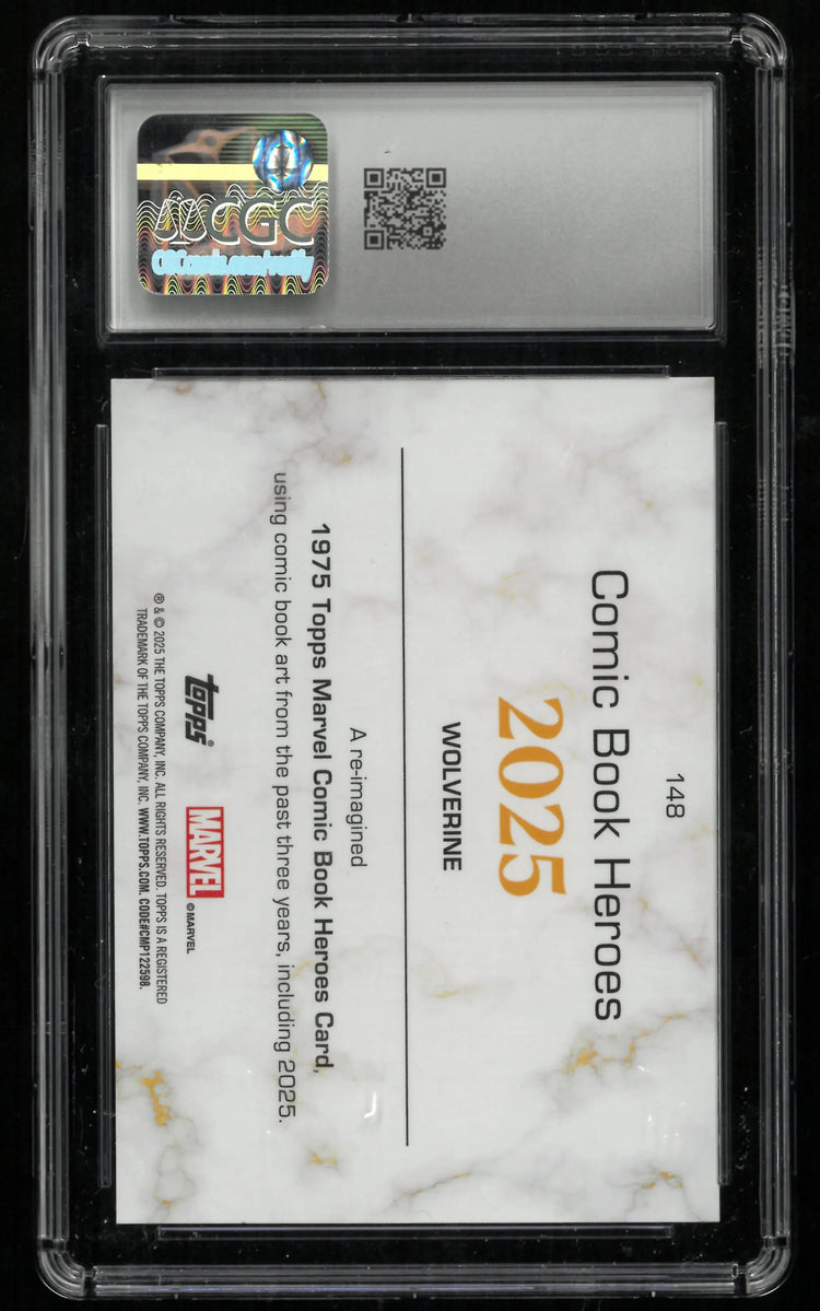 2025 Topps Marvel Wolverine Comic Book Heroes Electrum Ref /99 CGC 10 