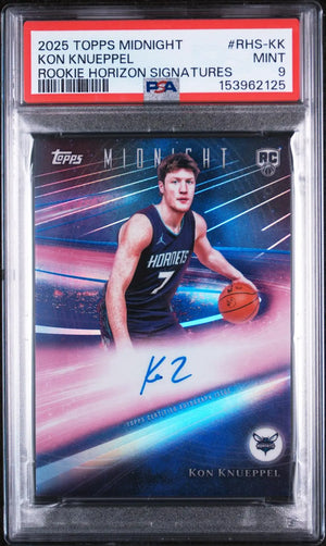2025 Topps Midnight Rookie Horizon Signatures Autograph Kon Knueppel RC PSA 9 